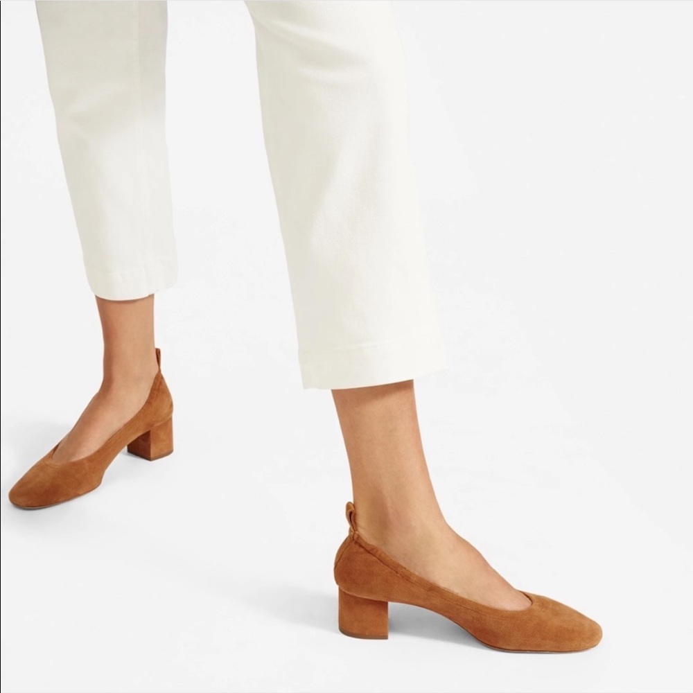 Everlane Suede Day Heel, Size 9